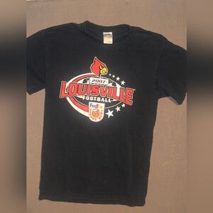 Vintage 2007 Louisville Football FedEx Orange Bowl T-Shirt Black Large
